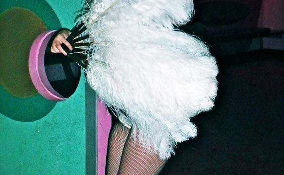 Giant Handmade Burlesque Feather Fan