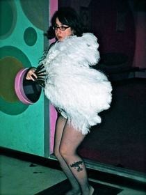 Giant Handmade Burlesque Feather Fan