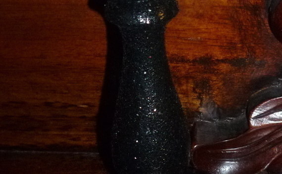 Gothic Black Glitter Candlestick