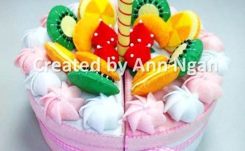 Felt Birthday Cake Storage Box