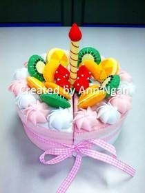 Felt Birthday Cake Storage Box