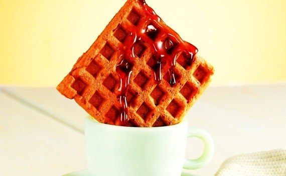 Cappuccino Waffles With Coffee Syrup