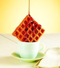 Cappuccino Waffles With Coffee Syrup