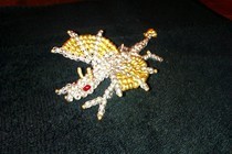 3 D Metallic Seed Bead Dragon
