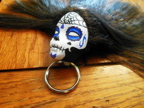 Sugar Skull Barbie Keychain
