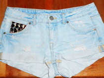 Diy Studded Back Pocket Jean Shorts