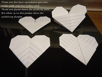 Origami Index Card Heart