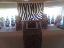 Zebra Birthday Party Table