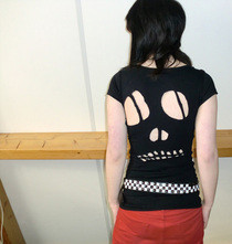 Skull Cut Out Shirt