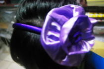 White Gossip Girl Esque Rose Headband