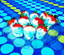 Red, White And Blue Strawberries