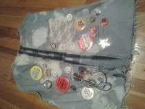 Distressed And Bleached Denim Vest