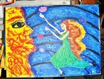 Painting With Melted Oil Pastels