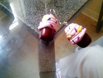 Clay Cupcake Earring