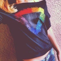 Pride Off Shoulder Flash Dance Dolman Sleeve Tee