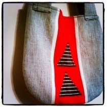 Upcycled Triangle Tote