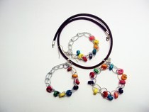 Wire Crochet Earrings And Pendant