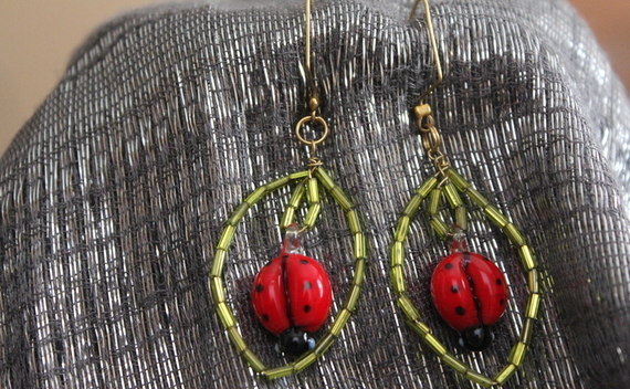Lady Bug Earrings