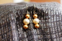 Tri Pearl Earrings