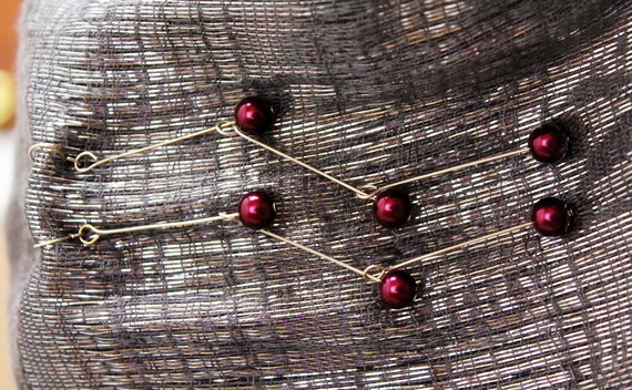 Long Staggered Pearl Earrings