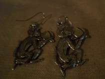 Silver Monkey Earrings