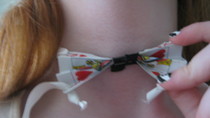 Playing Card Bow Necklace