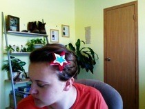 Stars And Stripes Hair Tutorial + Diy Star Hairclip :)