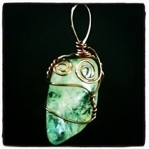 Crackle Quartz Wire Wrapped Pendant