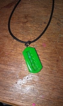 Polymer Clay Razor Blade Necklace