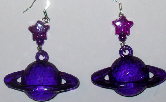 Star And Saturn Earrings