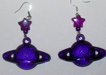 Star And Saturn Earrings