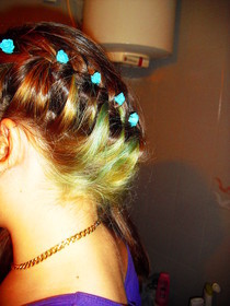 Hair Blue Roses