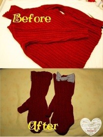 Mittens From Sweater Sleeve