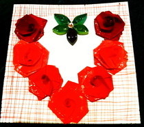 Quilled Rose Heart 