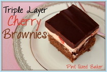 Triple Layer Cherry Brownies