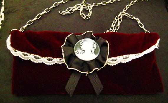 Black Velvet Clutch Bag