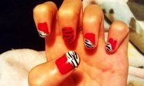 Red Zebra Nails
