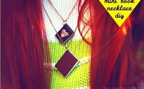 Mini Book Necklace