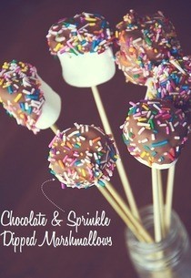 Chocolate & Sprinkle Covered Marshmallows