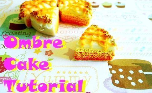 Ombre Polymer Clay Cake