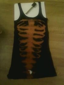 Bleach Print Skeleton Shirt