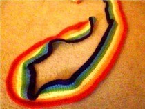 Crochet Rainbow Scarf
