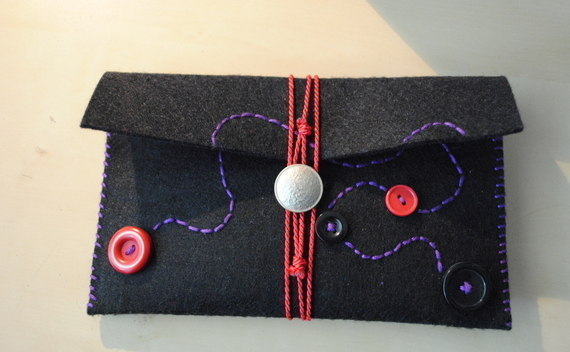 Felt Pouch With Buttons