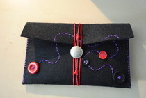 Felt Pouch With Buttons