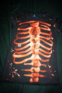 Bleach Print Skeleton Shirt