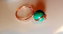 Wire Wrapped Spiral Bead Ring
