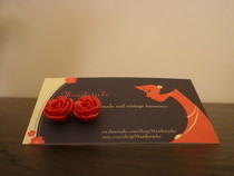 Resin And Polymer Rose Ear Studs