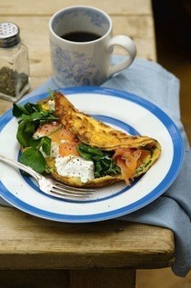 Smoked Salmon And Cream Cheese Omelette