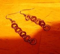 Tiny Brass Washer Dangle Earrings