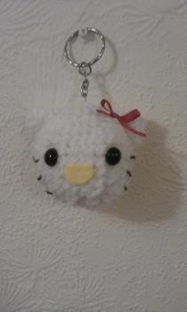 Kitty White Amigurumi Key Ring